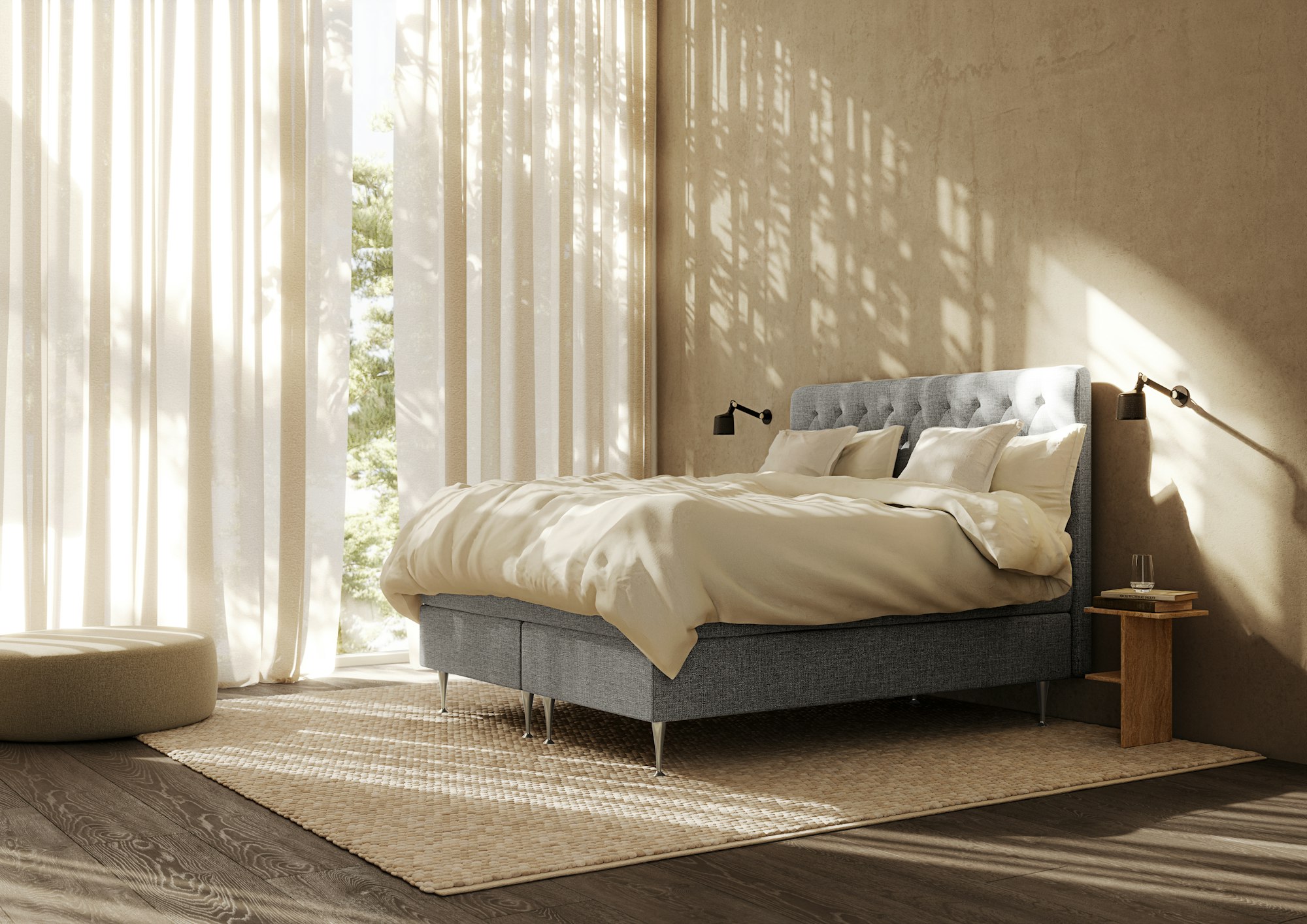 Hornavan continental 180x200 elegance 19cm alu Jander Anthracite interior 01