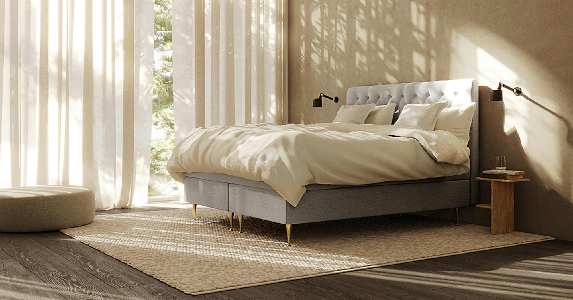 Hornavan continental 180x200 elegance 19cm oxid Elphine Light grey 1840 interior 02 webb